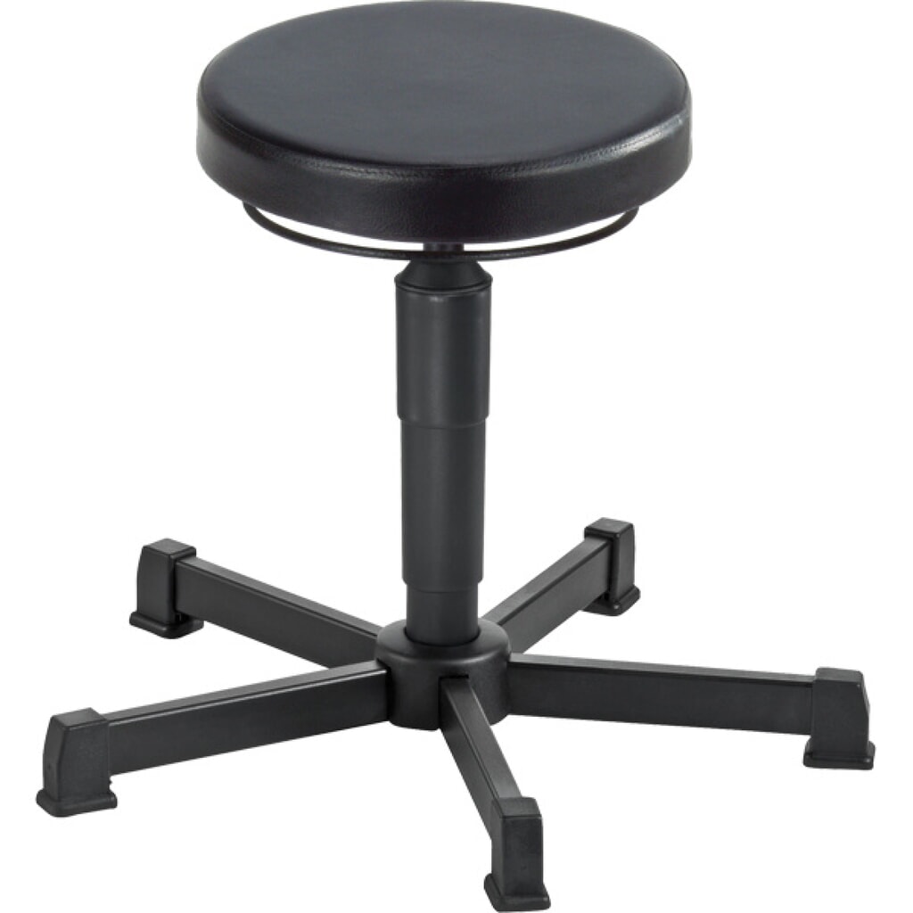 Illustration du produit: Tabouret Allround, assise en PU, hauteur d’assise 360-490 mm, base acier, patins