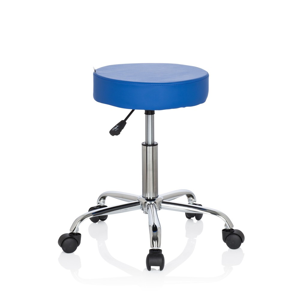 N° de l'image du produit 2 : Tabouret ergonomique / tabouret pivotant hjh OFFICE OPERATOR II similicuir, bleu