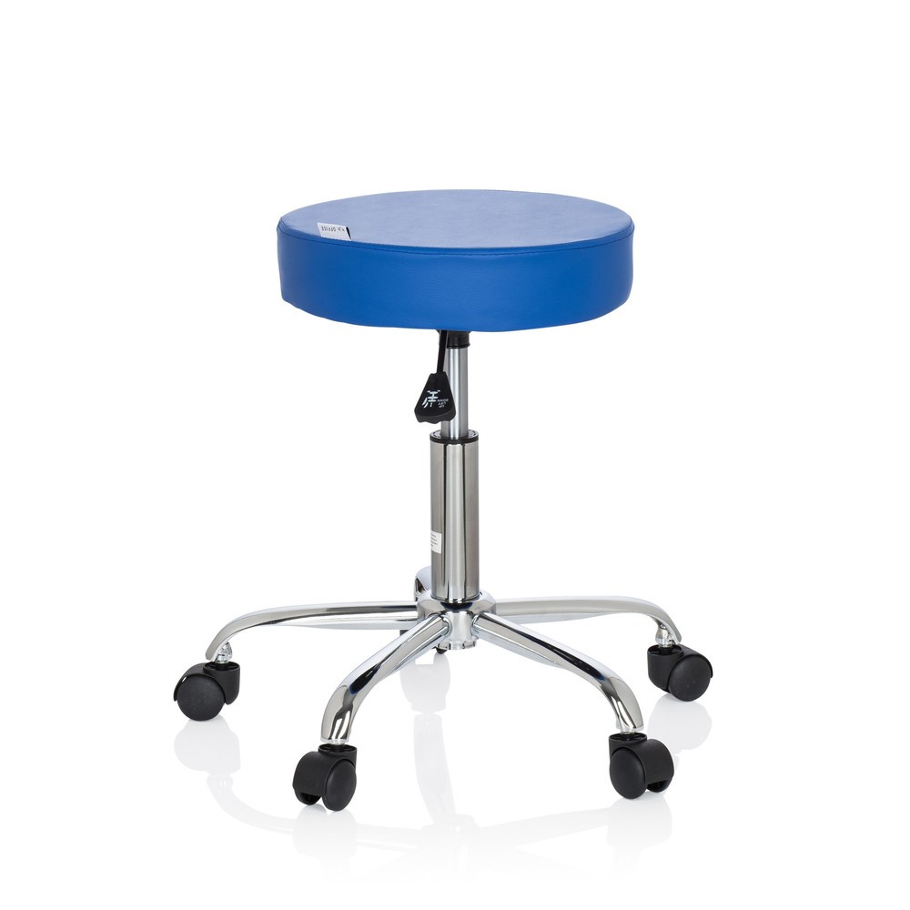 N° de l'image du produit 3 : Tabouret ergonomique / tabouret pivotant hjh OFFICE OPERATOR II similicuir, bleu
