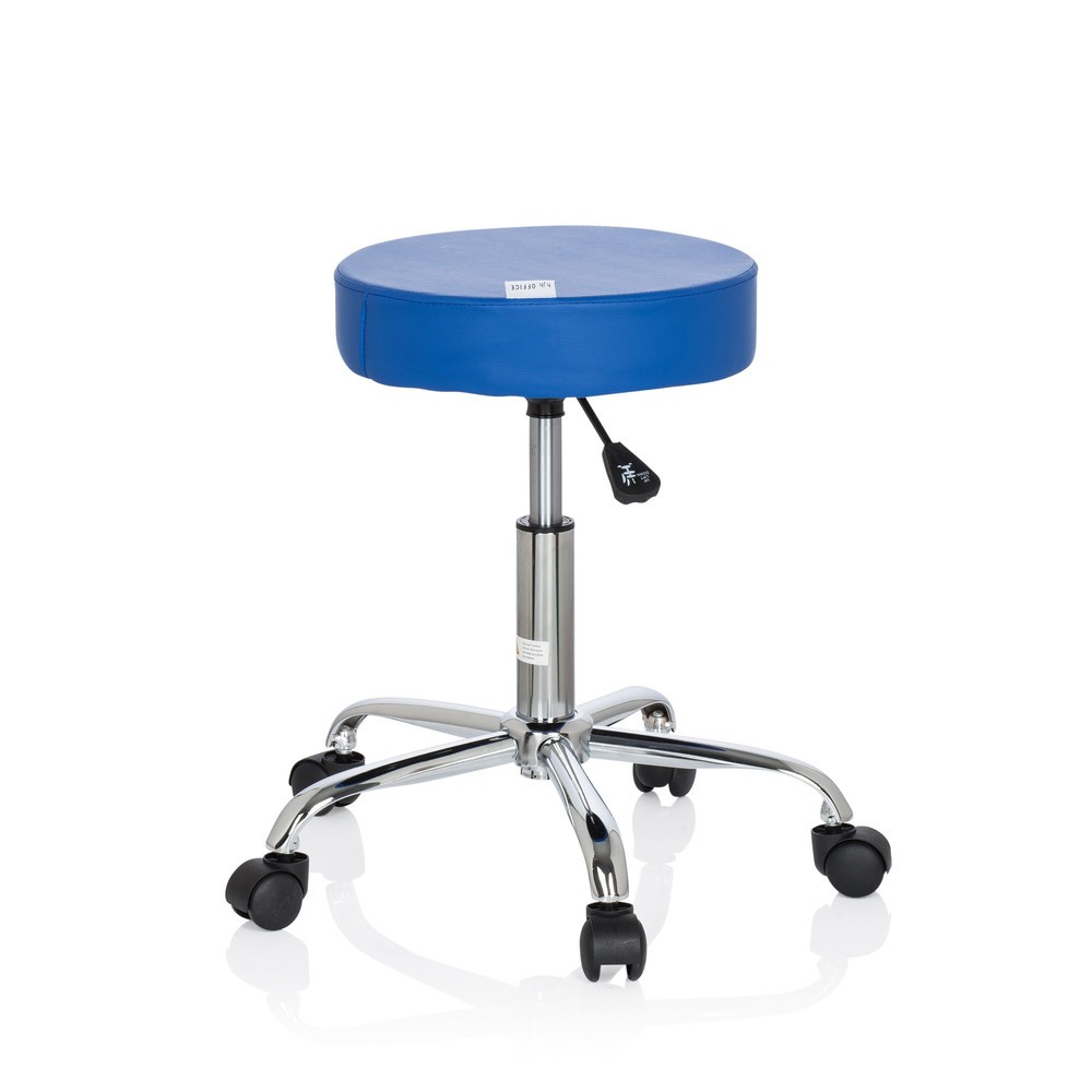 N° de l'image du produit 4 : Tabouret ergonomique / tabouret pivotant hjh OFFICE OPERATOR II similicuir, bleu