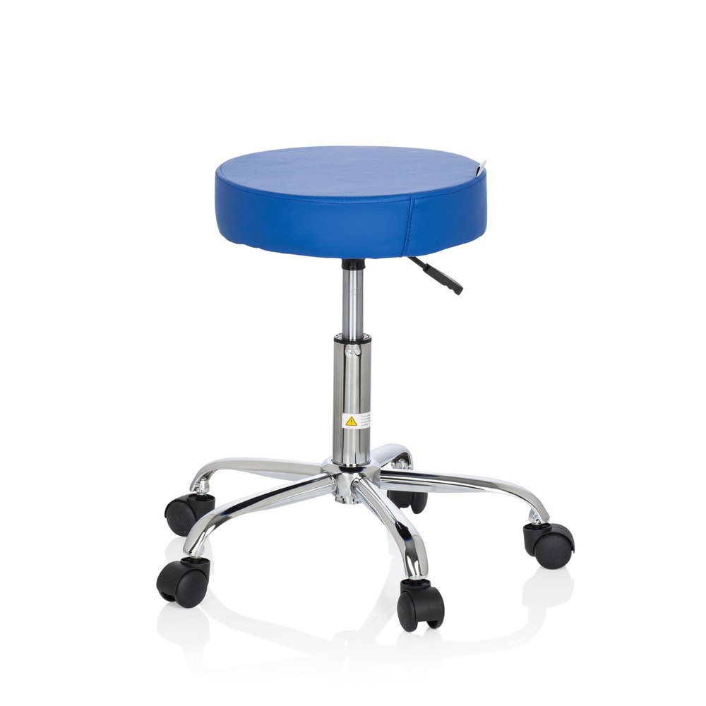 N° de l'image du produit 6 : Tabouret ergonomique / tabouret pivotant hjh OFFICE OPERATOR II similicuir, bleu