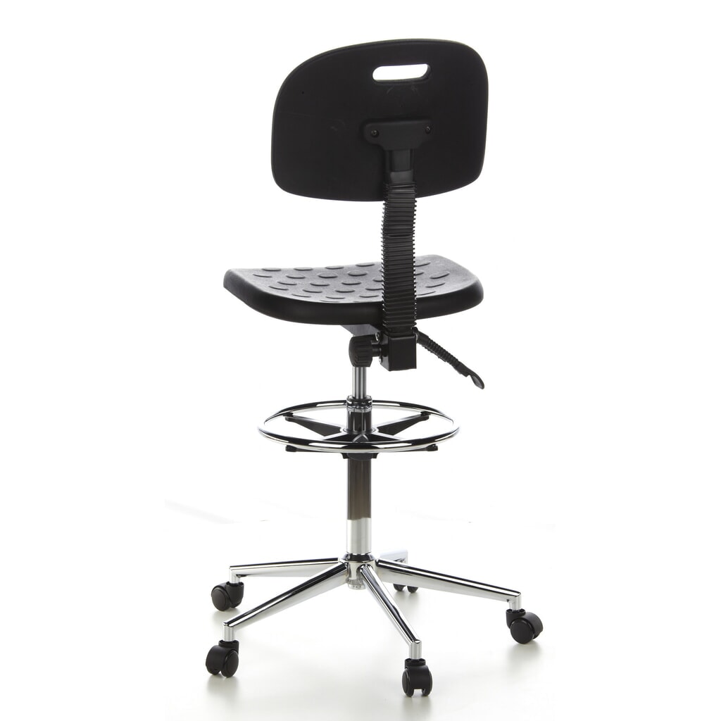 Tabouret / tabouret pivotant hjh OFFICE TOP WORK 23 similicuir, noir N° de l'image du produit 6 : Tabouret / tabouret pivotant hjh OFFICE TOP WORK 23 similicuir, noir