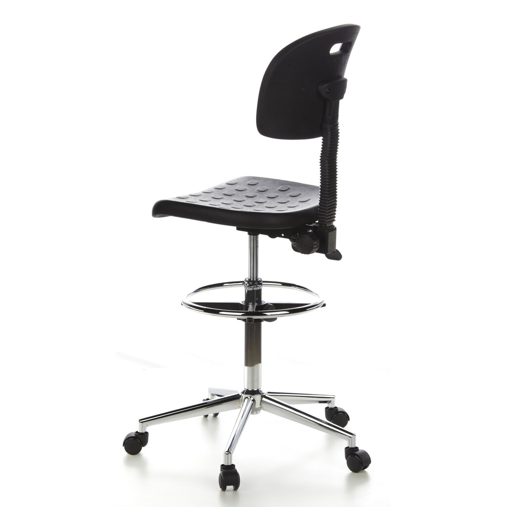 Tabouret / tabouret pivotant hjh OFFICE TOP WORK 23 similicuir, noir N° de l'image du produit 7 : Tabouret / tabouret pivotant hjh OFFICE TOP WORK 23 similicuir, noir