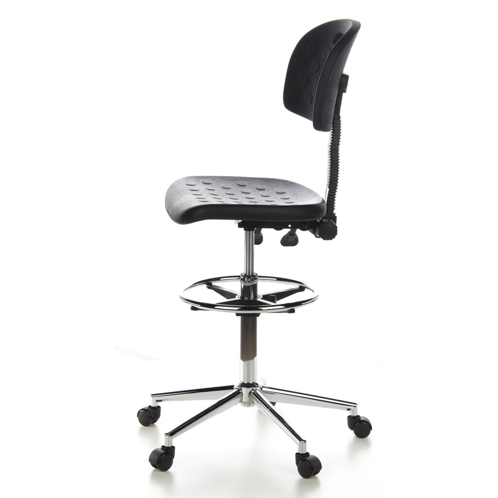 Tabouret / tabouret pivotant hjh OFFICE TOP WORK 23 similicuir, noir N° de l'image du produit 8 : Tabouret / tabouret pivotant hjh OFFICE TOP WORK 23 similicuir, noir