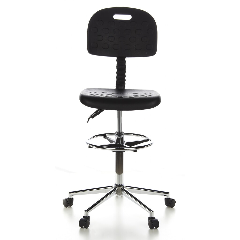 N° de l'image du produit 1 : Tabouret / tabouret pivotant hjh OFFICE TOP WORK 23 similicuir, noir