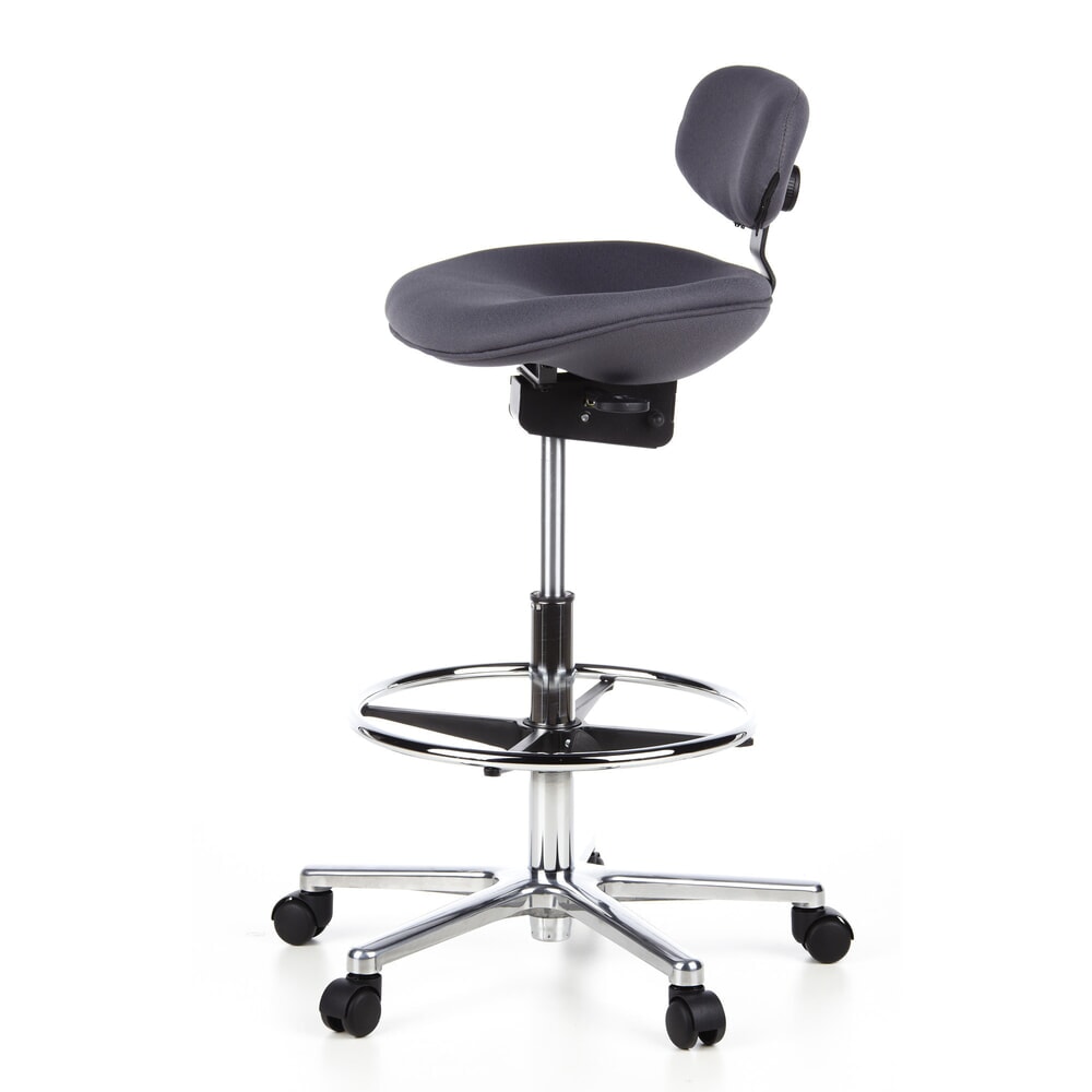 N° de l'image du produit 10 : Tabouret / tabouret pivotant hjh OFFICE WORK MF tissu, anthracite