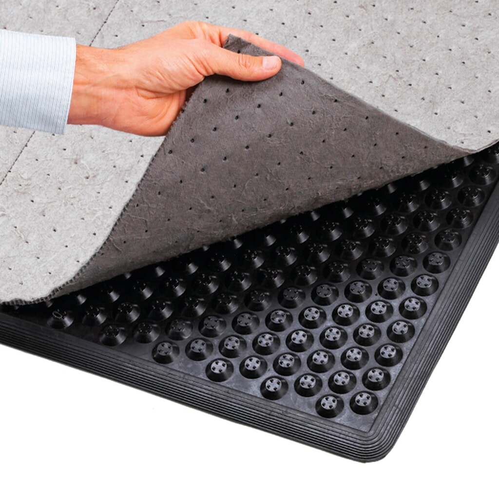 N° de l'image du produit 2 : Tapis anti-fatigue avec non-tissé, en caoutchouc nitrile, l x P 870 x 1 570 mm