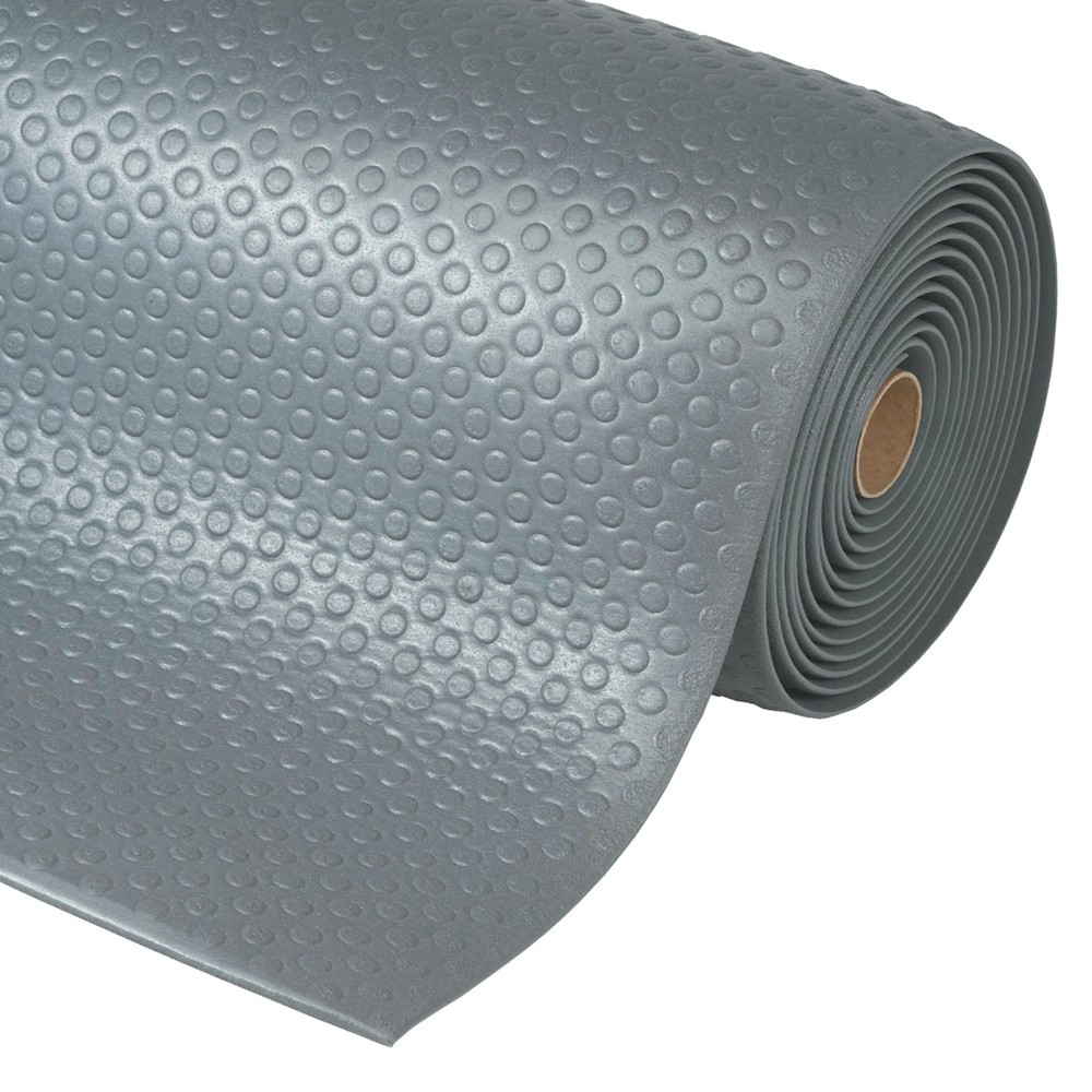 N° de l'image du produit 1 : Tapis anti-fatigue, PVC/mousse de vinyle, à picots, mct x 600 mm, gris