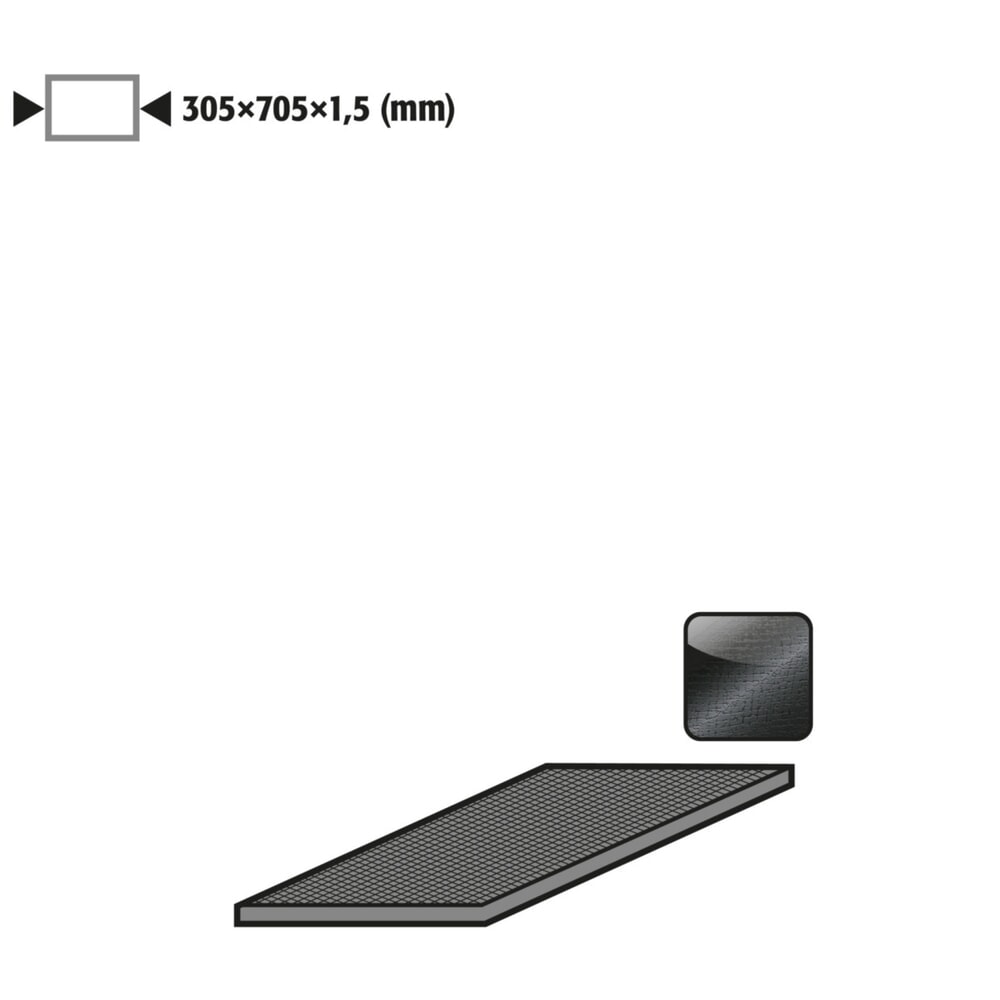 Illustration du produit: asecos® Tapis antidérapant pour tablette de l’armoire de bureau V-MOVE-90, noir