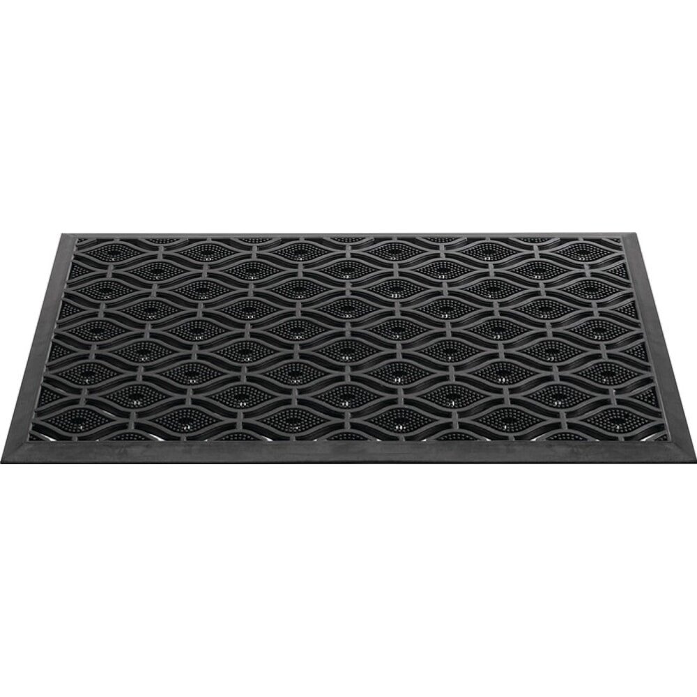 N° de l'image du produit 1 : Paillasson, L 450 x l 750 x E 15 mm, noir caoutchouc