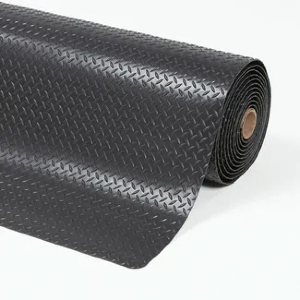 N° de l'image du produit 2 : Tapis de sol, 2 couches, PVC, lxP 600 x 910 mm, noir