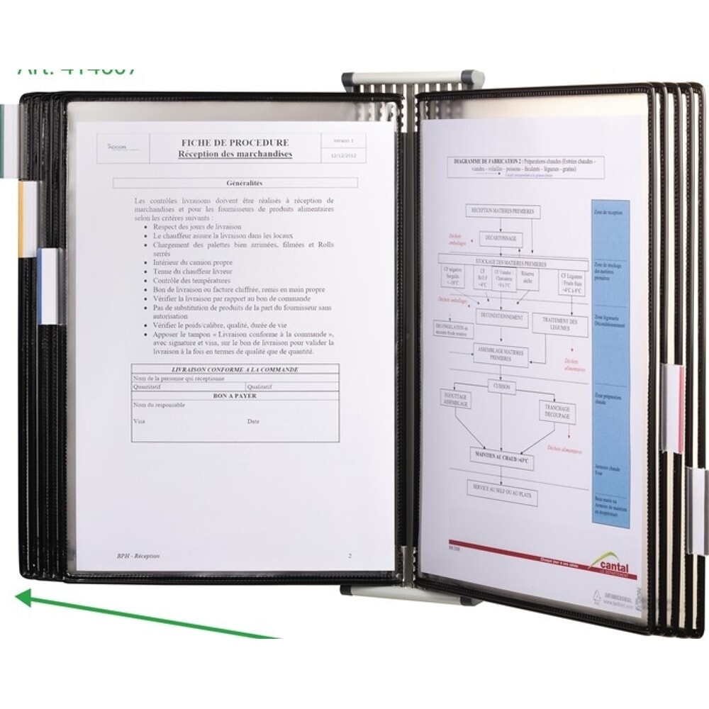 N° de l'image du produit 6 : Tarifold Wandhalter, weiß, 10 Sichttafeln, lackiertf.A4