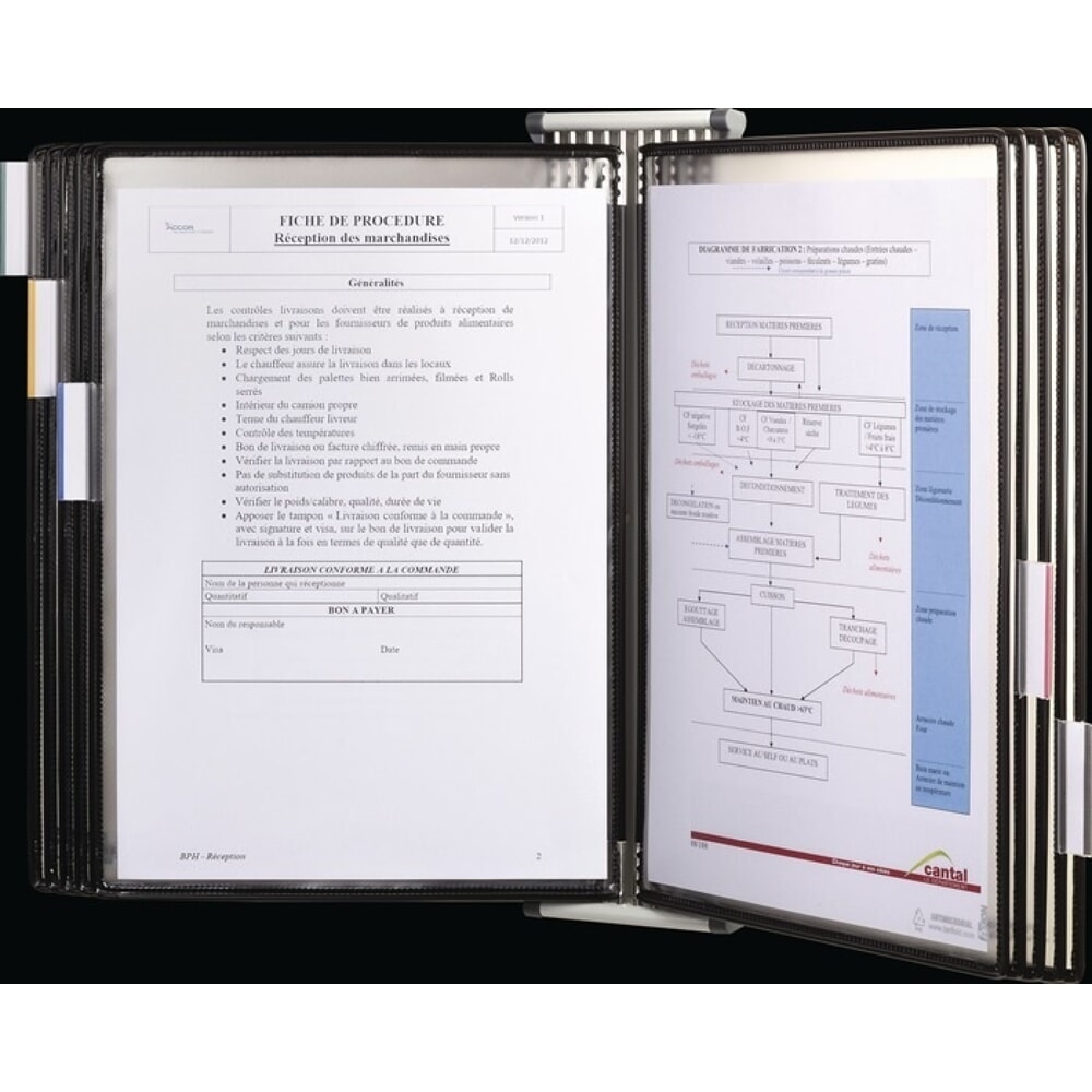 N° de l'image du produit 7 : Tarifold Wandhalter, weiß, 10 Sichttafeln, lackiertf.A4