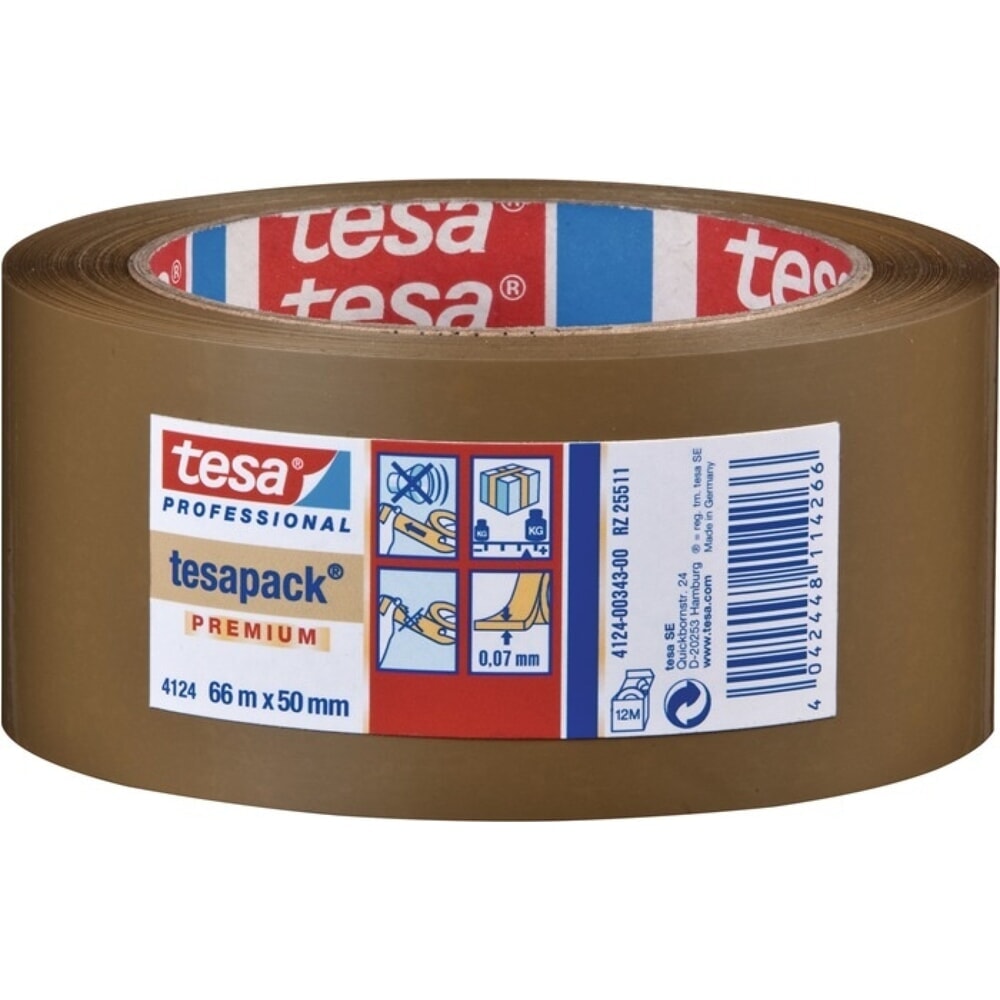 Illustration du produit: tesa® Ruban adhésif d'emballage PVC tesa® pack® 4124, longueur 66 m largeur 50 mm, chamois, rouleau