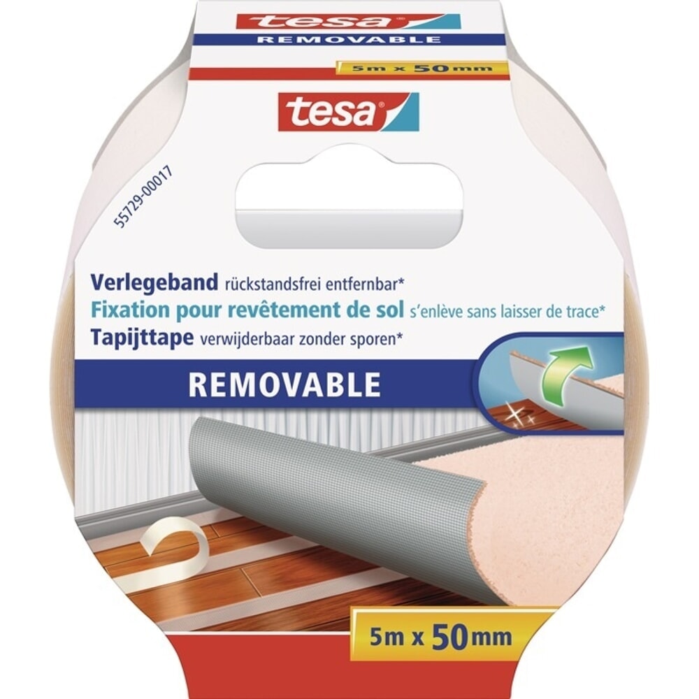 Illustration du produit: tesa® Ruban de pose double face 55729, longueur 5 m largeur 50 mm, rouleau