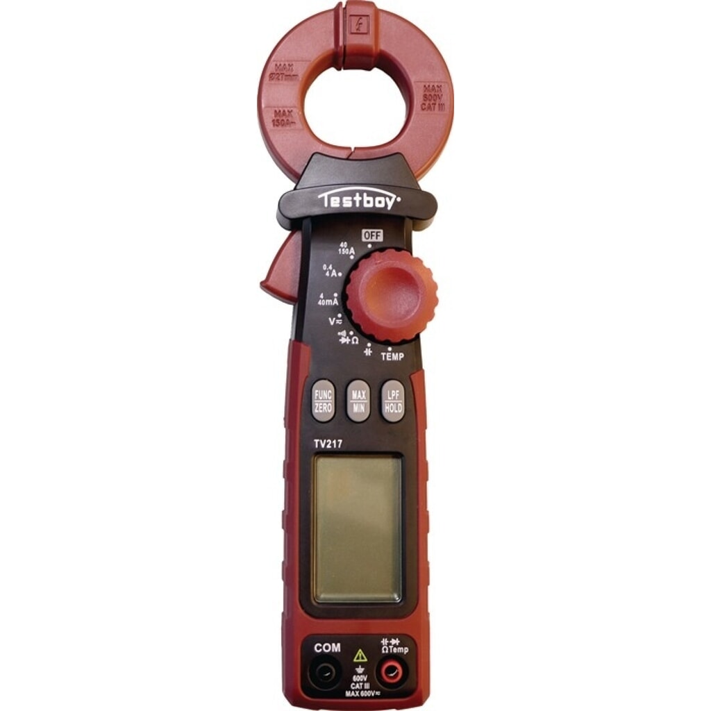Illustration du produit: TESTBOY Leckstromzange TV 217, Zangenöffnung 27 mm, Messbereich 1µA – 150A(AC)