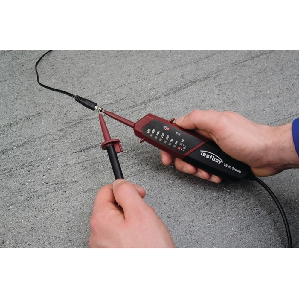 N° de l'image du produit 2 : TESTBOY Spannungs-/Durchgangsprüfer 40 Simple, 12-690 V AC/DC, CAT IV 300 V / CAT III 600 V
