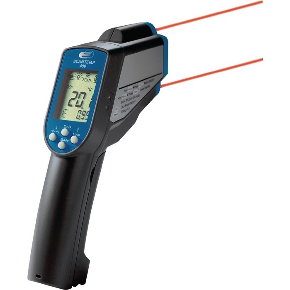 Illustration du produit: Thermomètre à infrarouge - 60 à + 1000 degr. C 2 x de type AAA TFA