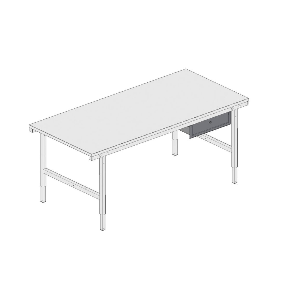 N° de l'image du produit 3 : Tiroir en acier pour système de table d’emballage Rocholz, H x l x P 150 x 520 x 500 mm