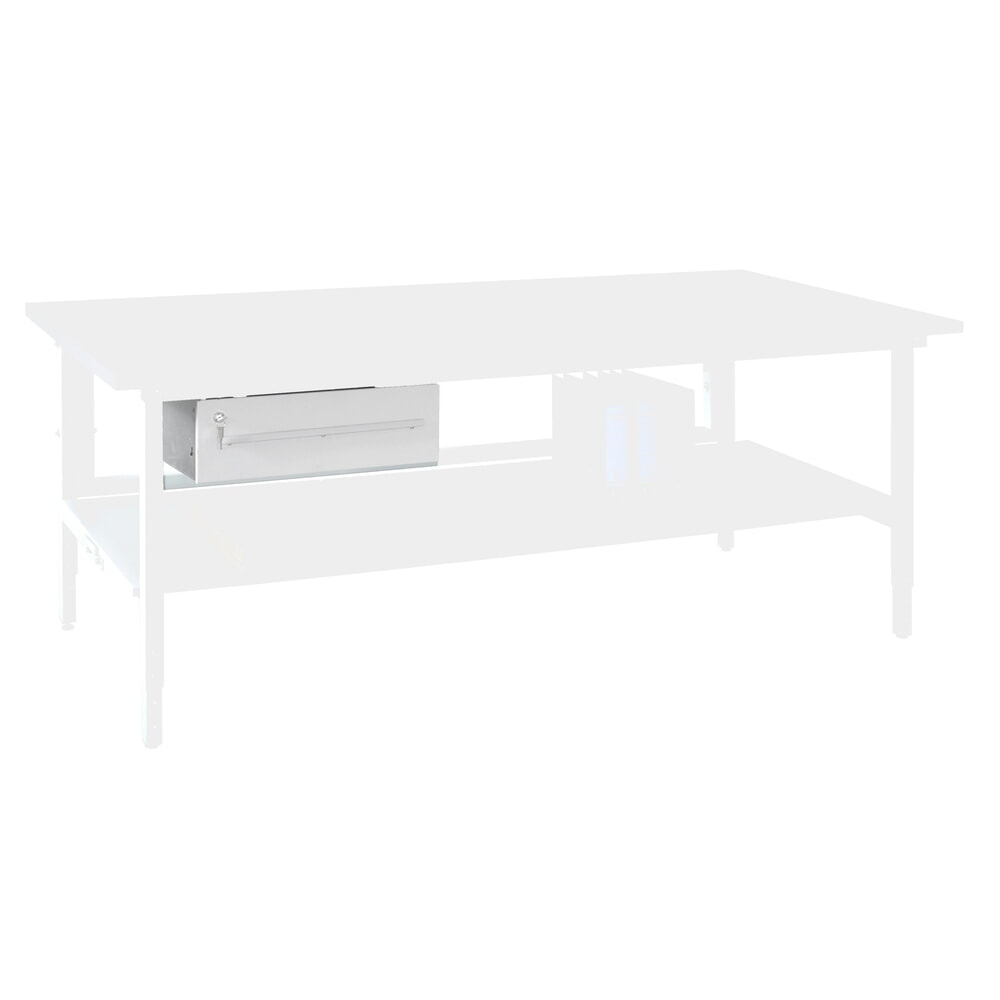 Illustration du produit: Tiroir, verrouillable, pour table d'emballage, HxlxP 160 x 490 x 450 mm, gris clair