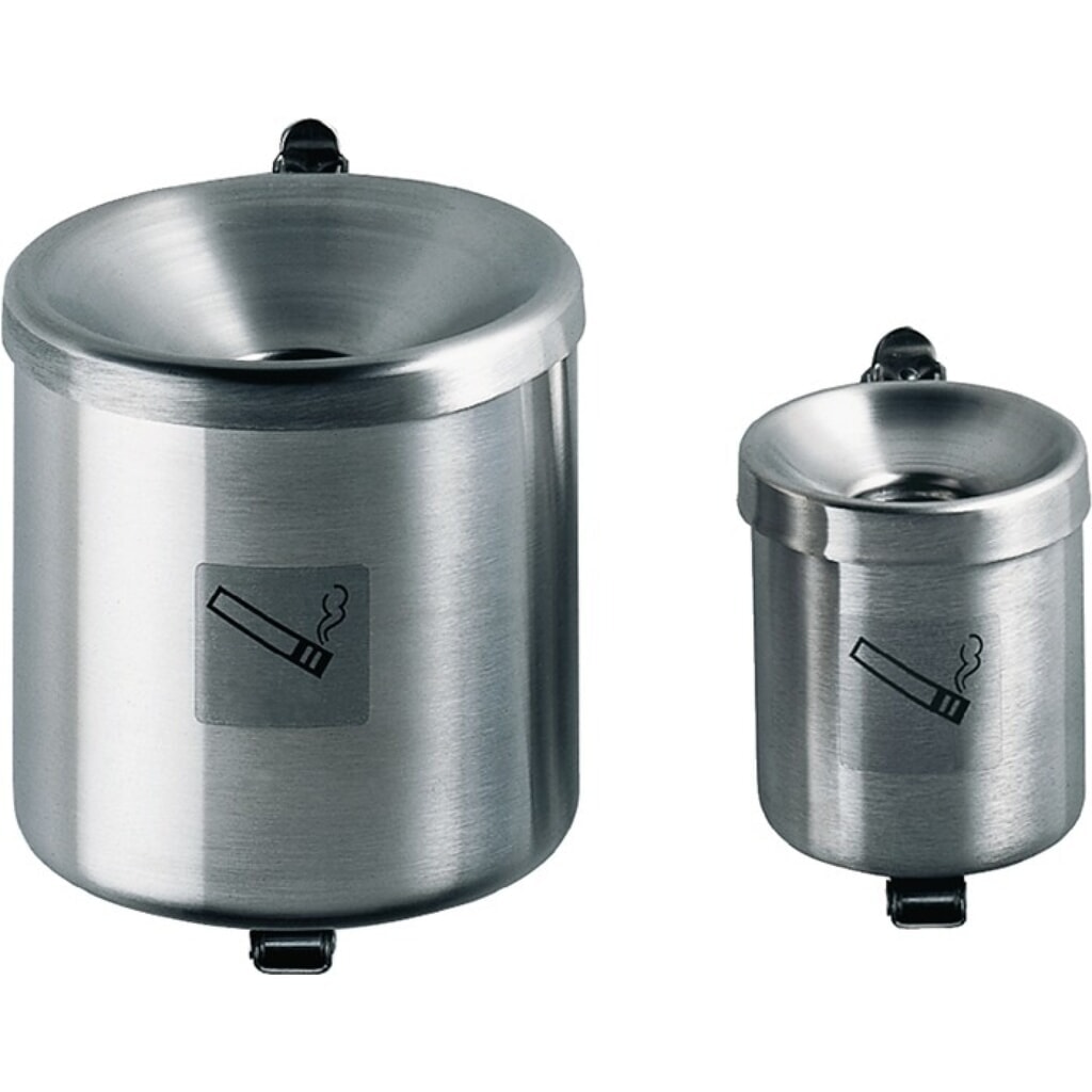 Illustration du produit: TKG Sicherheitswandascher, silberfarbig, Ø90xH100mm, mit Kippvorrichtung
