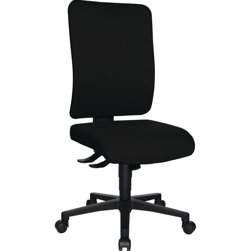 Illustration du produit: Siège de bureau pivotant TOPSTAR, noir 450-550 mm, avec système synchrone, sans accoudoirs capacité de charge 110 kg