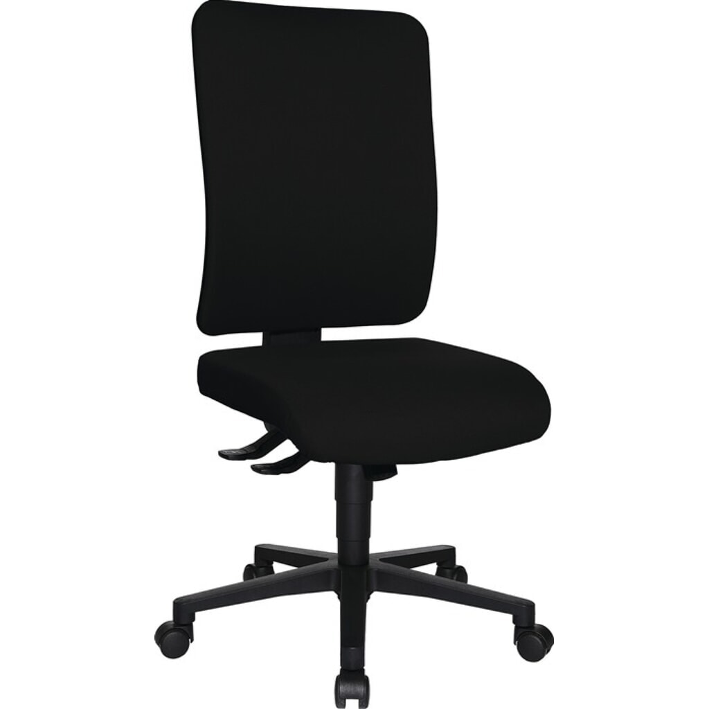 Illustration du produit: Siège de bureau pivotant TOPSTAR, noir 450-550 mm, avec système synchrone, sans accoudoirs capacité de charge 110 kg