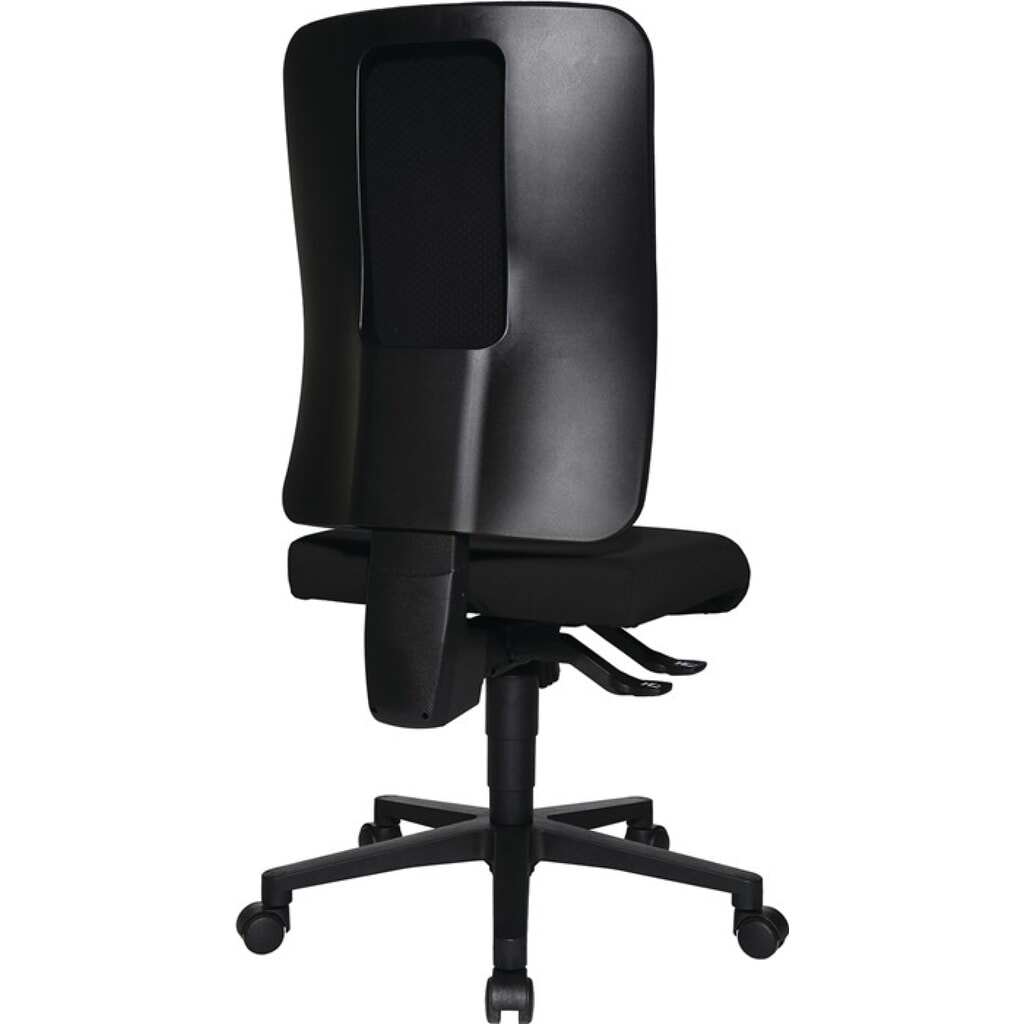 Siège de bureau pivotant TOPSTAR, noir 450-550 mm, avec système synchrone, sans accoudoirs capacité de charge 110 kg N° de l'image du produit 2 : Siège de bureau pivotant TOPSTAR, noir 450-550 mm, avec système synchrone, sans accoudoirs capacité de charge 110 kg