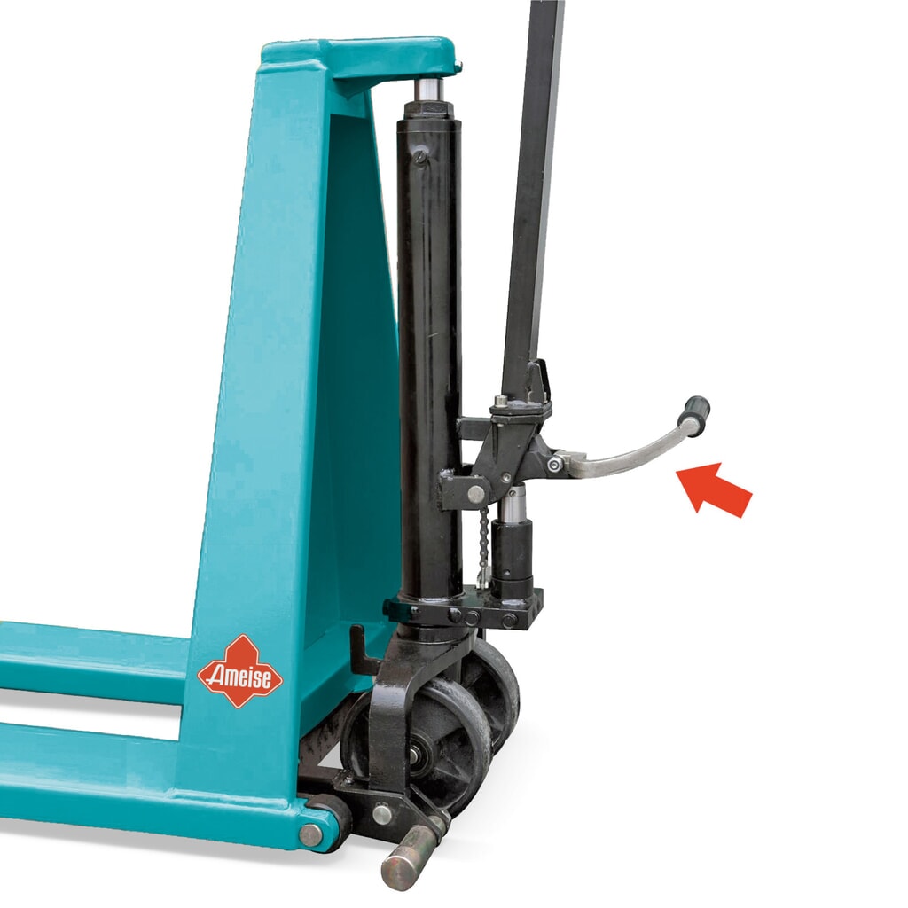 Transpalette à ciseaux Ameise® PTM 1.0 Scissor avec levée rapide, capacité de charge 1 000 kg, longueur des fourches 1 150 mm N° de l'image du produit 3 : Transpalette à ciseaux Ameise® PTM 1.0 Scissor avec levée rapide, capacité de charge 1 000 kg, longueur des fourches 1 150 mm