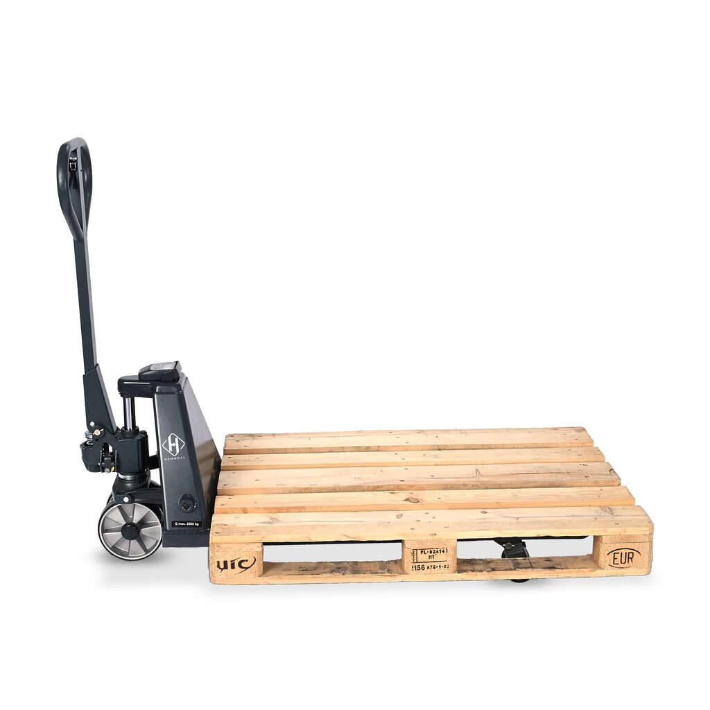 Transpalette peseur HEMMDAL PTM 2.0 Scale, capacité de charge 2 000 kg, pas de 5 kg, galets de fourche simples N° de l'image du produit 4 : Transpalette peseur HEMMDAL PTM 2.0 Scale, capacité de charge 2 000 kg, pas de 5 kg, galets de fourche simples