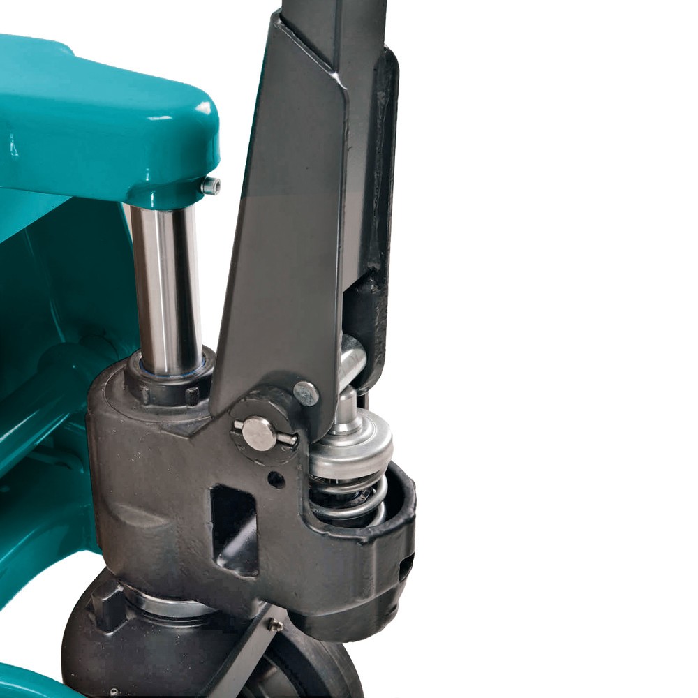 N° de l'image du produit 7 : Transpalette manuel Ameise® PTM 2.0 capacité de charge 2 000 kg, longueur des fourches 800 mm, caoutchouc plein / polyuréthane, galets tandem (CH)