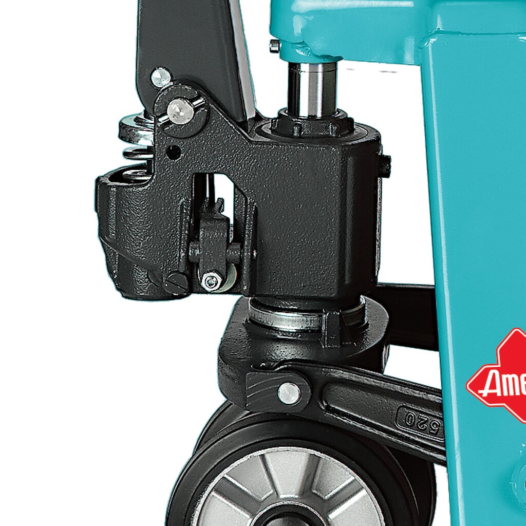 N° de l'image du produit 8 : Transpalette manuel Ameise® PTM 2.0 avec levée rapide, capacité de charge 2 000 kg, longueur des fourches 1 150 mm, nylon, galets tandem