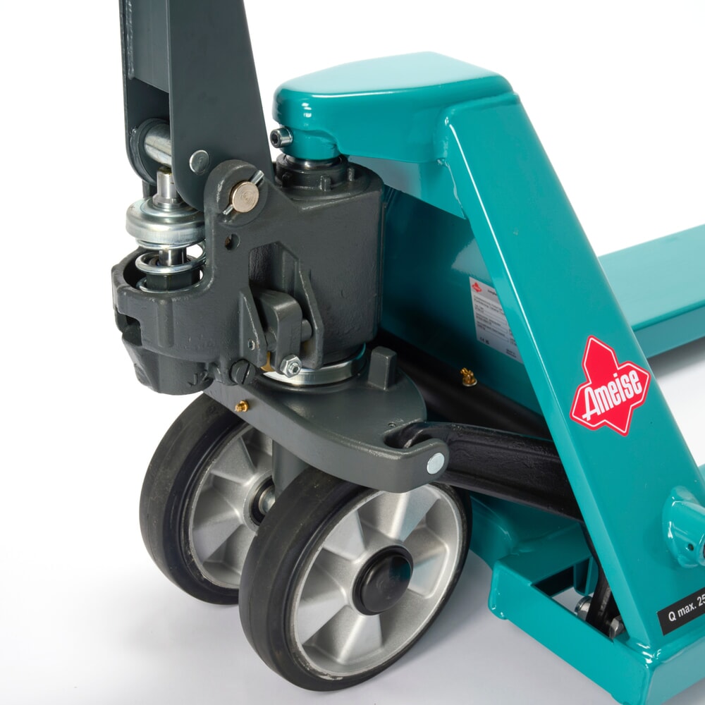 N° de l'image du produit 6 : Transpalette manuel Ameise® PTM 2.5 capacité de charge 2 500 kg, longueur des fourches 1 150 mm, caoutchouc plein / polyuréthane, galets tandem (CH)