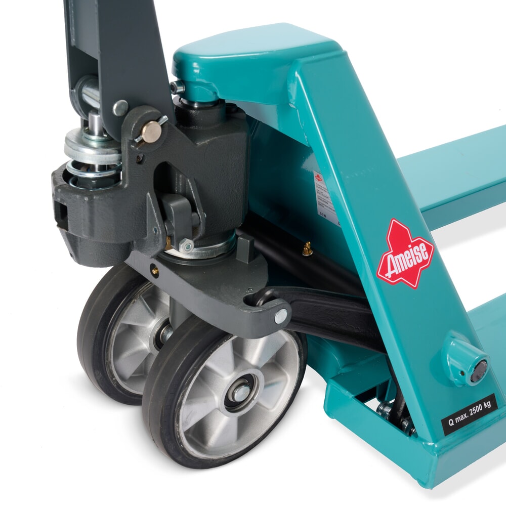 N° de l'image du produit 14 : Transpalette manuel Ameise® PTM 2.5 avec levée rapide, capacité de charge 2 500 kg, longueur des fourches 1 150 mm, caoutchouc plein / polyuréthane, galets tandem (CH)