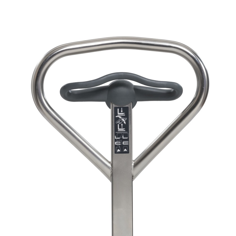 N° de l'image du produit 4 : Transpalette manuel en acier inoxydable Jungheinrich AM I20p, version professionnelle, capacité de charge 2 000 kg, longueur des fourches 810 mm, nylon