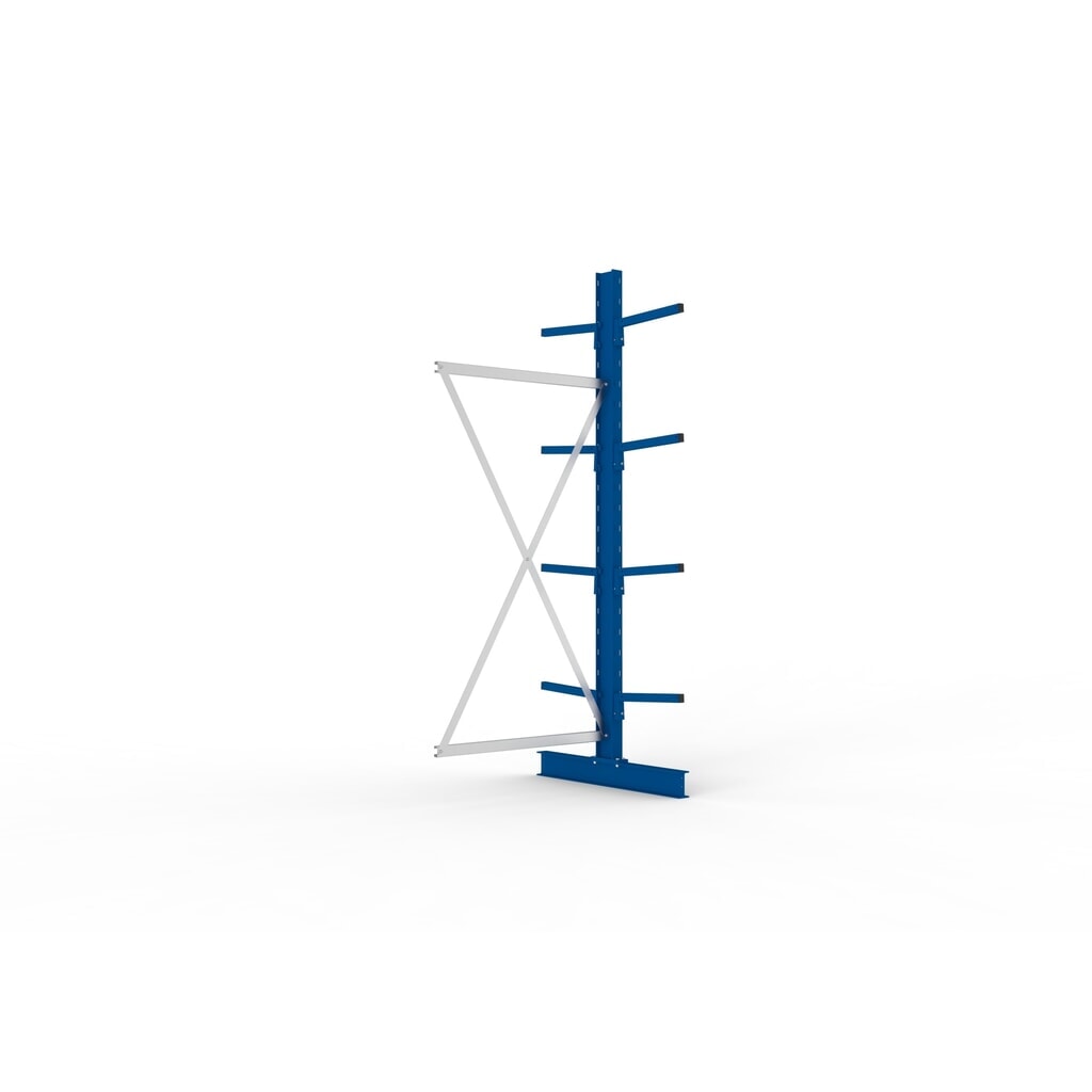 Illustration du produit: Travée auxiliaire de rayonnage cantilever META, double accès, capacité de charge par bras 220 kg, H x l x P 2 500 x 1 094 x 1 020 mm