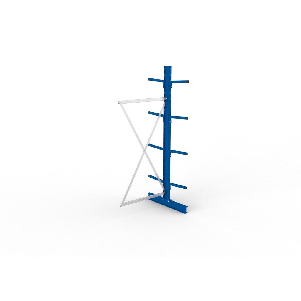 Travée auxiliaire de rayonnage cantilever META, double accès, capacité de charge par bras 220 kg, H x l x P 2 500 x 1 094 x 1 020 mm N° de l'image du produit 4 : Travée auxiliaire de rayonnage cantilever META, double accès, capacité de charge par bras 220 kg, H x l x P 2 500 x 1 094 x 1 020 mm