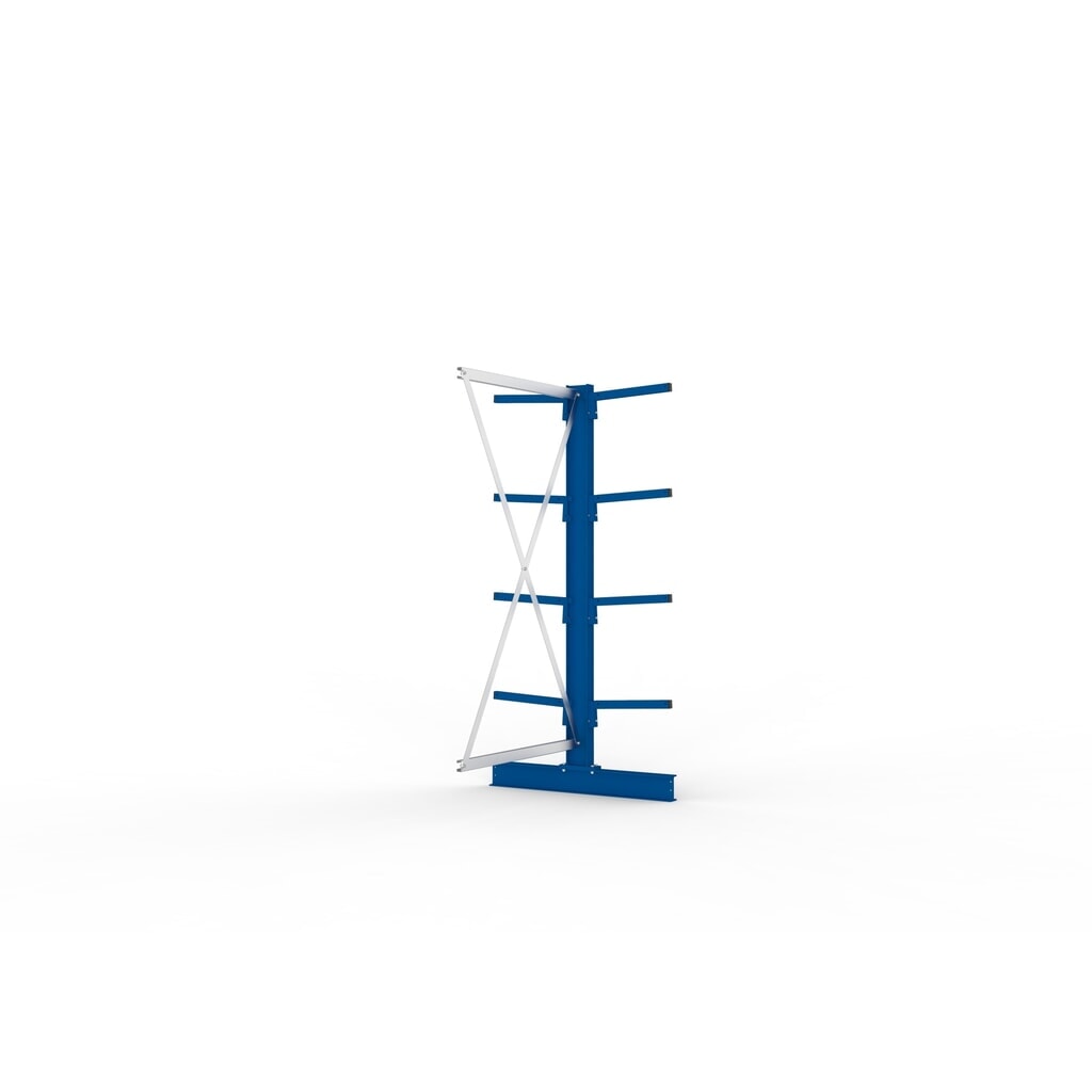 Travée auxiliaire de rayonnage cantilever META, double accès, capacité de charge par bras 220 kg, H x l x P 2 000 x 1 030 x 1 020 mm N° de l'image du produit 2 : Travée auxiliaire de rayonnage cantilever META, double accès, capacité de charge par bras 220 kg, H x l x P 2 000 x 1 030 x 1 020 mm