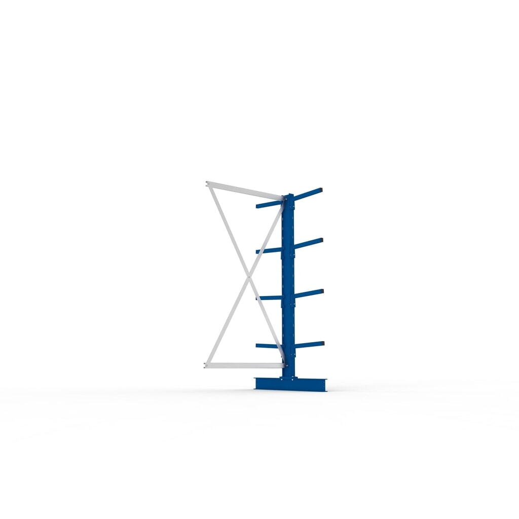 Travée auxiliaire de rayonnage cantilever META, double accès, capacité de charge par bras 220 kg, H x l x P 2 000 x 1 030 x 1 020 mm N° de l'image du produit 3 : Travée auxiliaire de rayonnage cantilever META, double accès, capacité de charge par bras 220 kg, H x l x P 2 000 x 1 030 x 1 020 mm