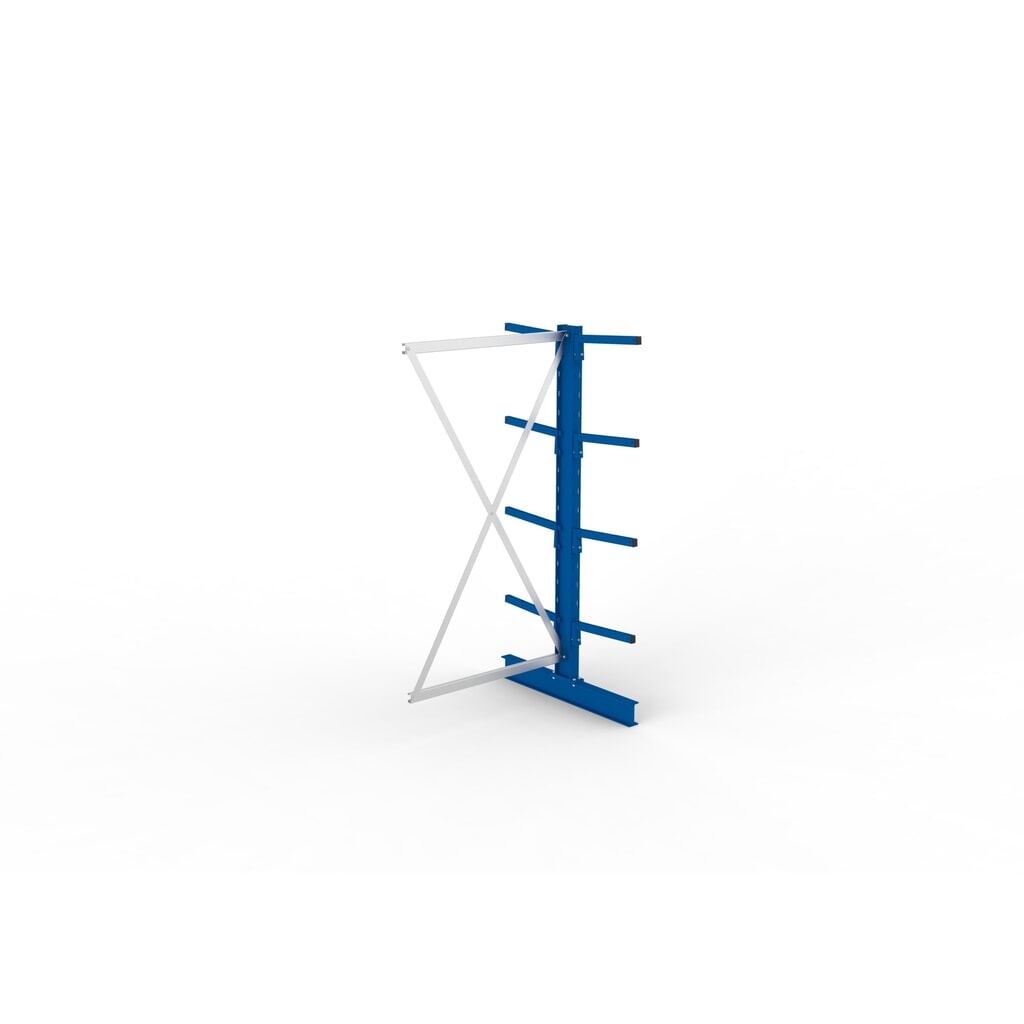 Travée auxiliaire de rayonnage cantilever META, double accès, capacité de charge par bras 220 kg, H x l x P 2 000 x 1 030 x 1 020 mm N° de l'image du produit 4 : Travée auxiliaire de rayonnage cantilever META, double accès, capacité de charge par bras 220 kg, H x l x P 2 000 x 1 030 x 1 020 mm