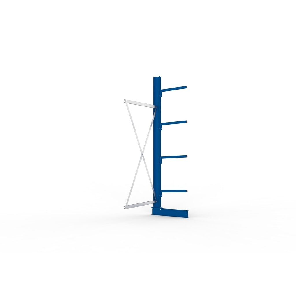 Travée auxiliaire de rayonnage cantilever META, unilatéral, capacité de charge par bras 175 kg, H x l x P 2 500 x 1 030 x 710 mm N° de l'image du produit 2 : Travée auxiliaire de rayonnage cantilever META, unilatéral, capacité de charge par bras 175 kg, H x l x P 2 500 x 1 030 x 710 mm