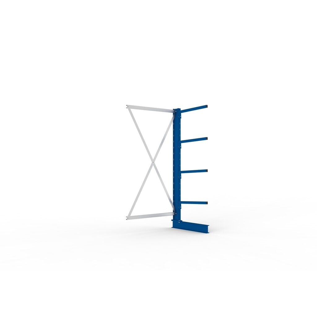 Travée auxiliaire de rayonnage cantilever META, unilatéral, capacité de charge par bras 140 kg, H x l x P 2 000 x 1 094 x 810 mm Illustration du produit: Travée auxiliaire de rayonnage cantilever META, unilatéral, capacité de charge par bras 140 kg, H x l x P 2 000 x 1 094 x 810 mm