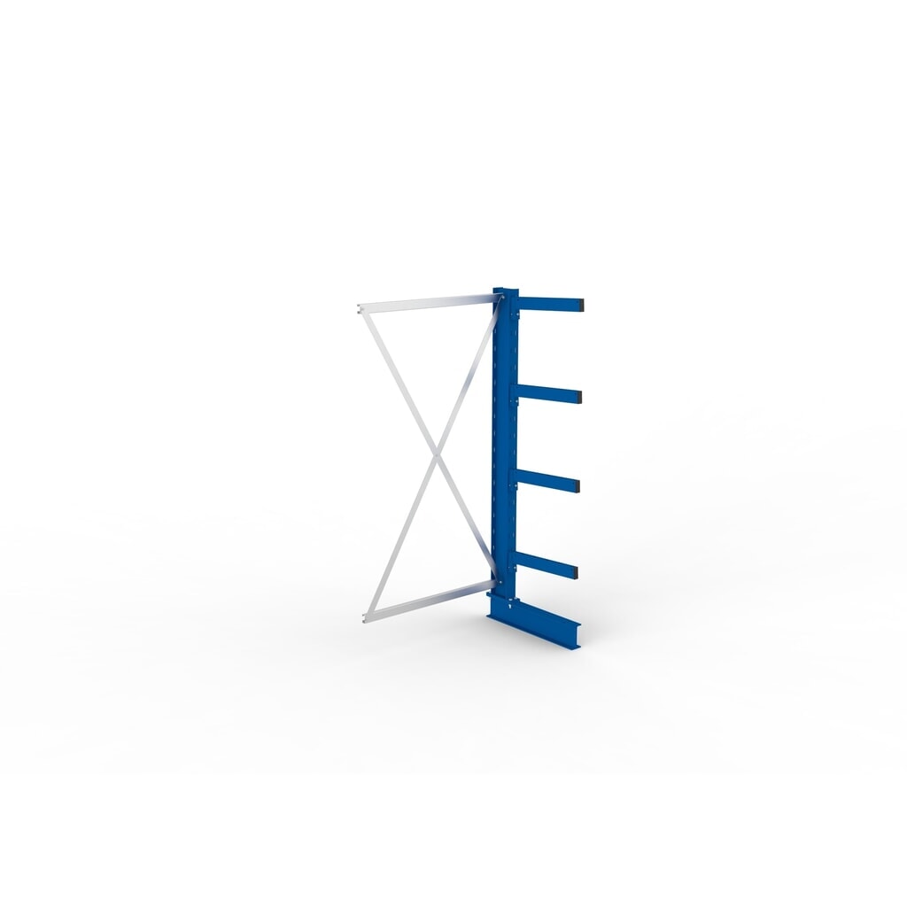 N° de l'image du produit 4 : Travée auxiliaire de rayonnage cantilever META, unilatéral, capacité de charge par bras 430 kg, H x l x P 2 000 x 1 030 x 730 mm
