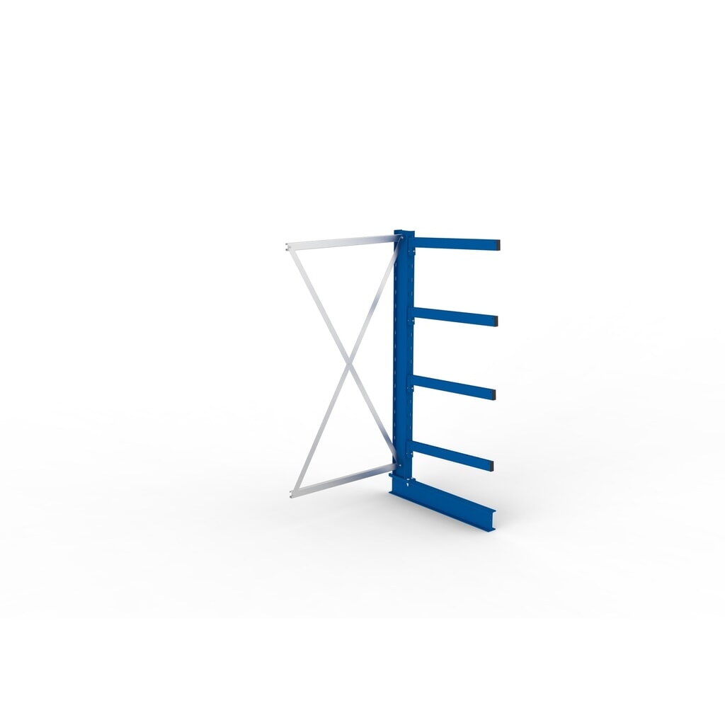 Travée auxiliaire de rayonnage cantilever META, unilatéral, capacité de charge par bras 250 kg, H x l x P 2 000 x 1 103 x 1 030 mm N° de l'image du produit 2 : Travée auxiliaire de rayonnage cantilever META, unilatéral, capacité de charge par bras 250 kg, H x l x P 2 000 x 1 103 x 1 030 mm
