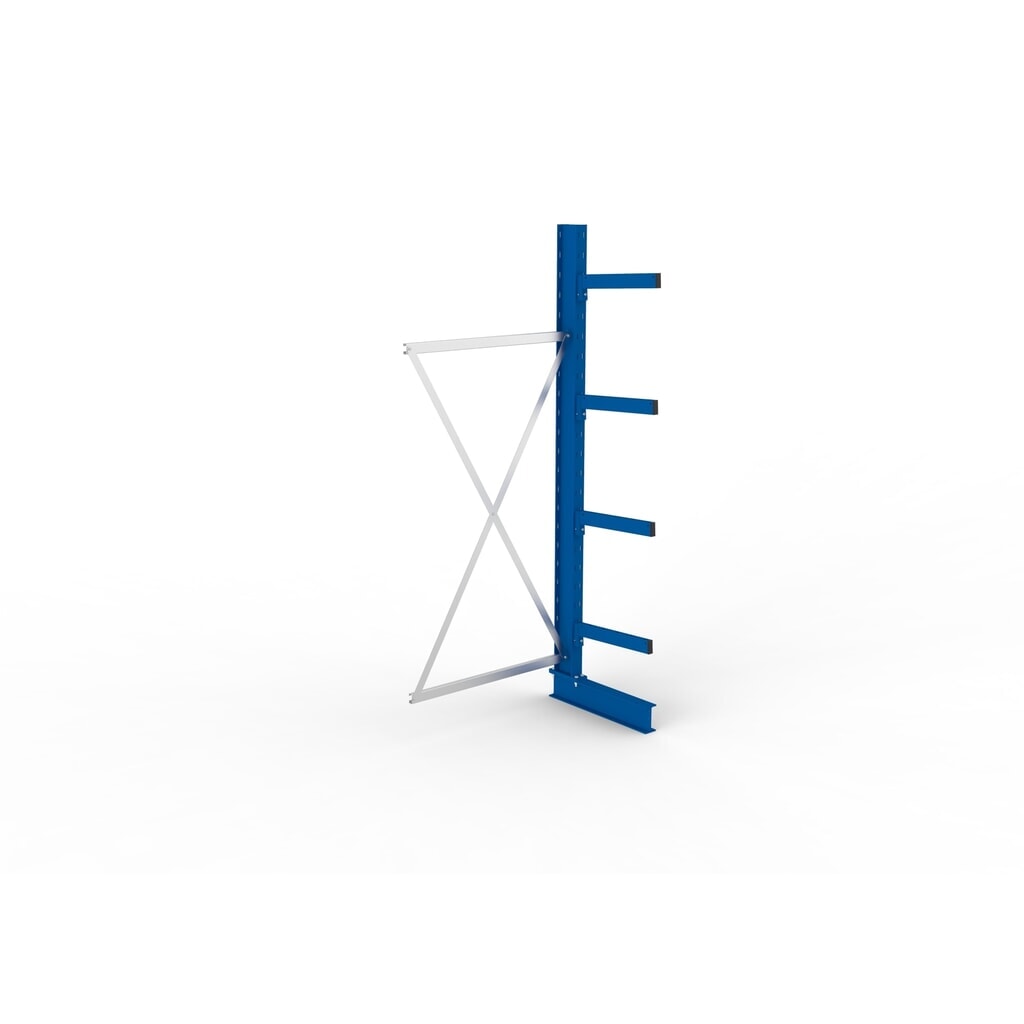 N° de l'image du produit 2 : Travée auxiliaire de rayonnage cantilever META, unilatéral, capacité de charge par bras 430 kg, H x l x P 2 500 x 1 030 x 730 mm
