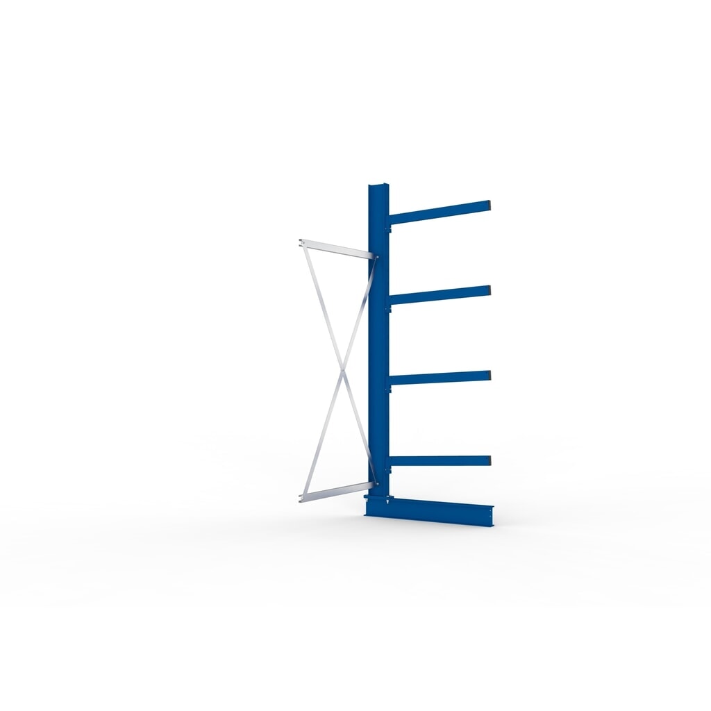 N° de l'image du produit 4 : Travée auxiliaire de rayonnage cantilever META, unilatéral, capacité de charge par bras 250 kg, H x l x P 2 500 x 1 103 x 1 030 mm