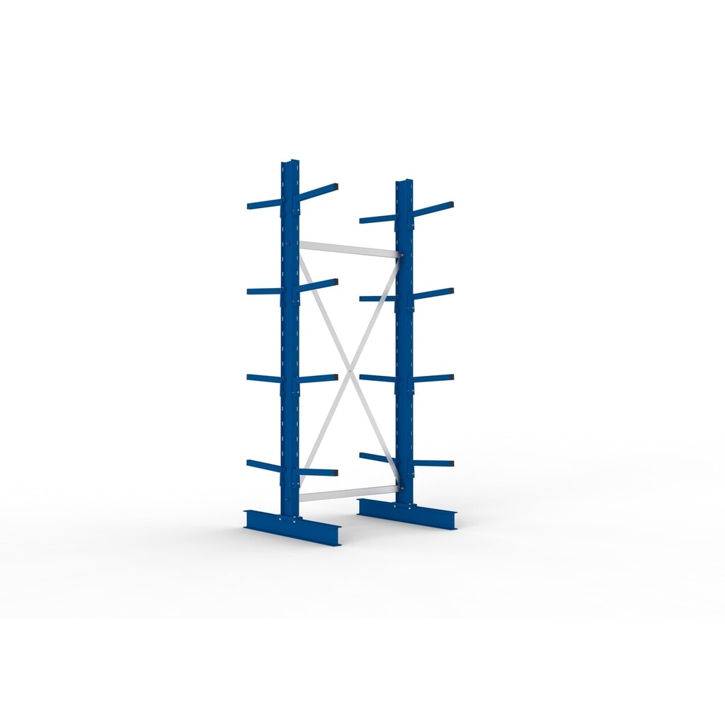 Illustration du produit: Module de base de rayonnage cantilever META, double accès, capacité de charge par bras 220 kg, H x l x P 2 500 x 1 094 x 1 020 mm