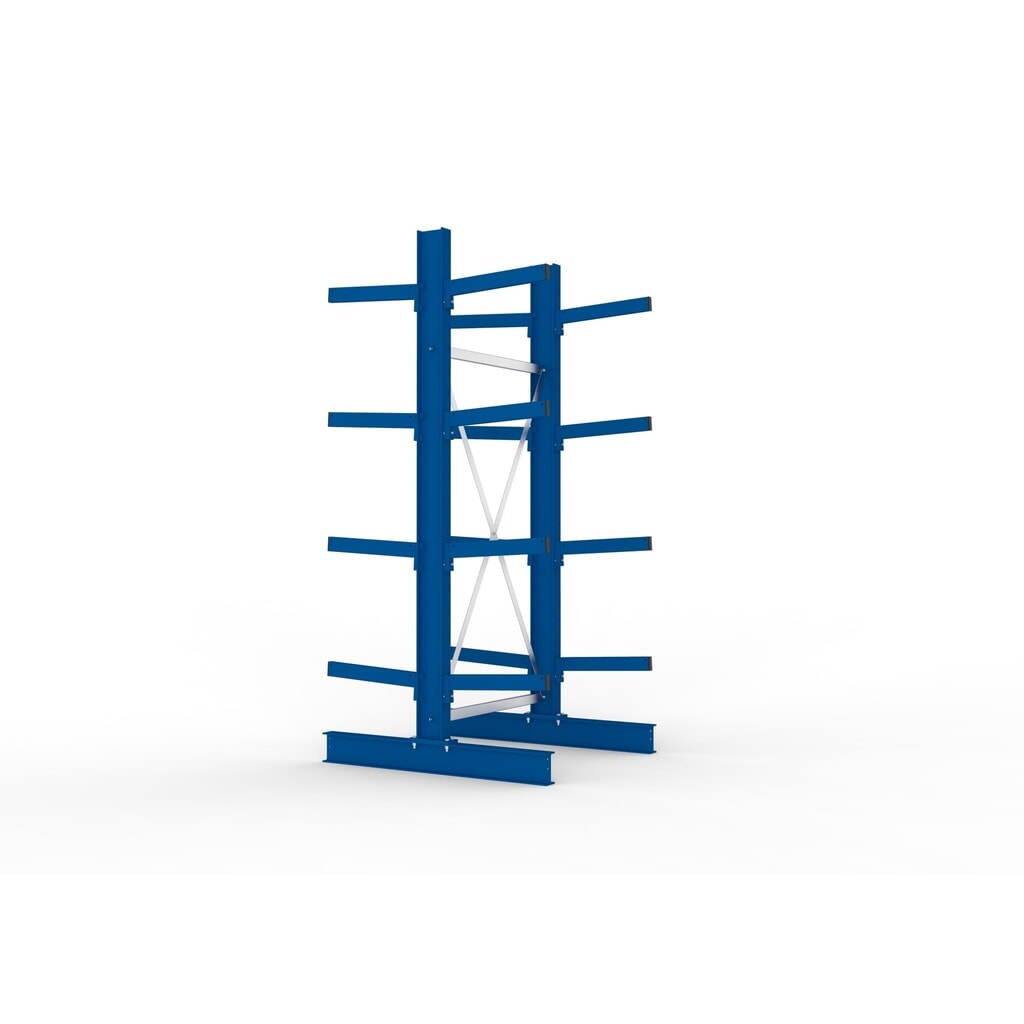 N° de l'image du produit 4 : Module de base de rayonnage cantilever META, double accès, capacité de charge par bras 430 kg, H x l x P 2 500 x 1 103 x 1 240 mm