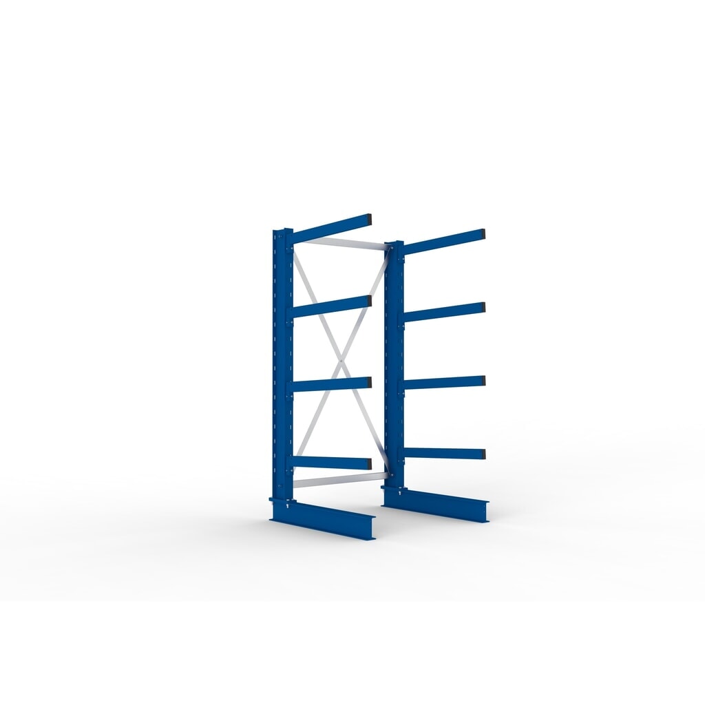 Illustration du produit: Rayonnage cantilever META, module de base, unilatéral, capacité de charge par bras 250 kg, H x l x P 2 000 x 1 103 x 1 030 mm