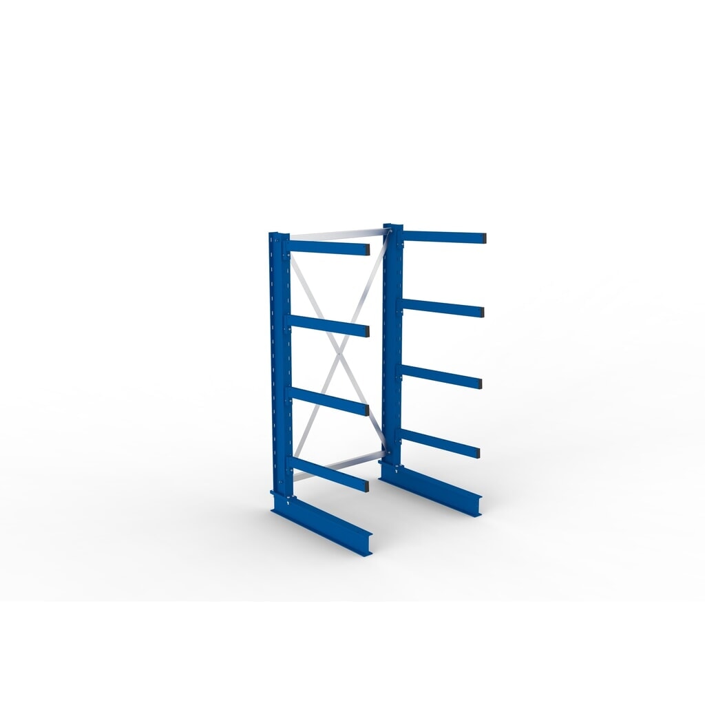 Rayonnage cantilever META, module de base, unilatéral, capacité de charge par bras 250 kg, H x l x P 2 000 x 1 103 x 1 030 mm N° de l'image du produit 4 : Rayonnage cantilever META, module de base, unilatéral, capacité de charge par bras 250 kg, H x l x P 2 000 x 1 103 x 1 030 mm